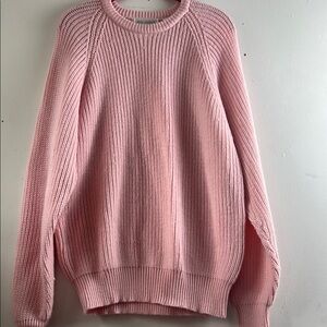 Brian MacNeil pink knit sweater size Medium